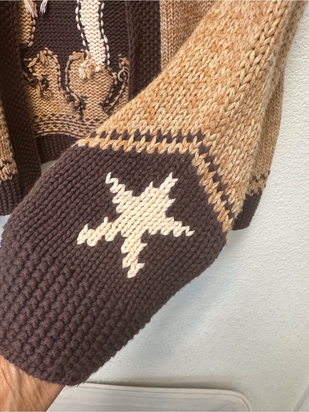 RARE 2020 THE GREAT Cowgirl Cardigan Sweater Russet Brown Size 1 Coveted HTF - Picture 8 of 15